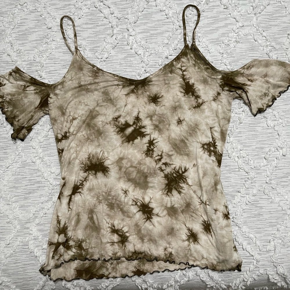 Brown Tie Dye Top